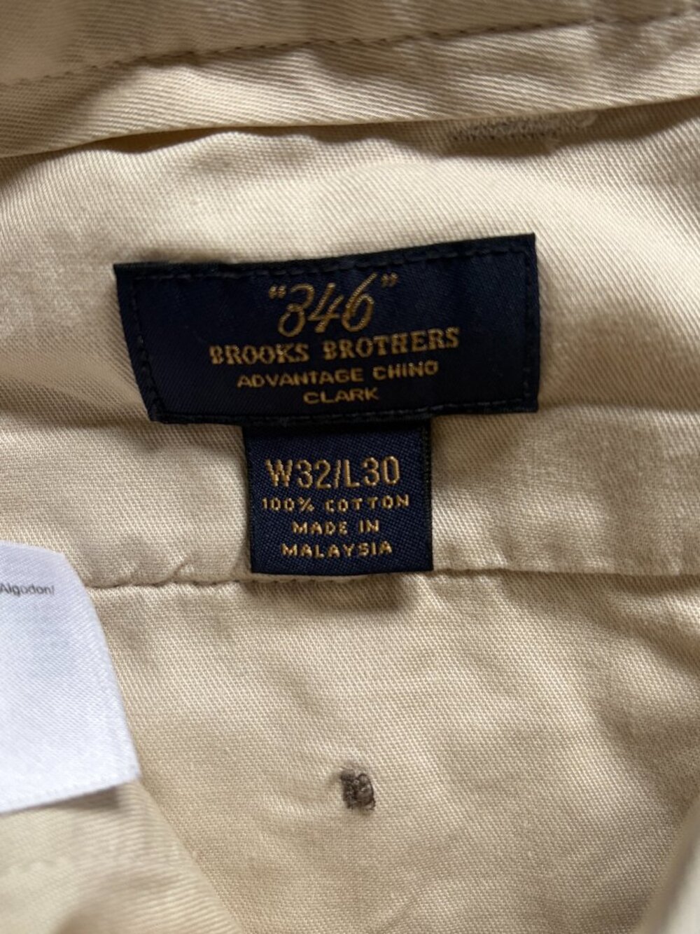 Brooks Brothers 32X30 346 Advantage Chino Clark Men's Pants Khaki Tan - Picture 4 of 6